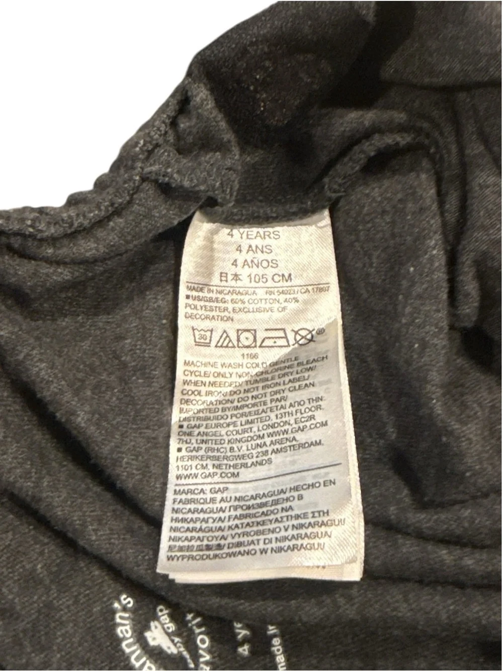 GAP Toddler Boy’s Two-Pack Pull-On Joggers Dark & Light Gray Lightweight 4Years